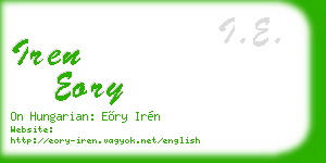 iren eory business card